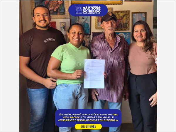 São José  amplia ações do projeto "seu voto importa ''  visita a zona rural e a [...]